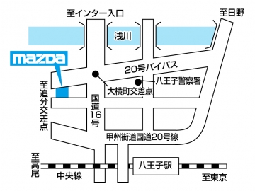 マップ 八王子平岡店